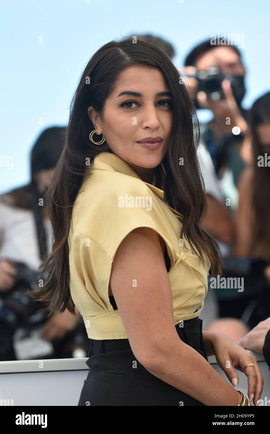 74th edition of the Cannes Film Festival: actress Leiia Bekhti posing during a photocall for the film “The Restless” (French: “Les intranquilles”), on Stock Photo
