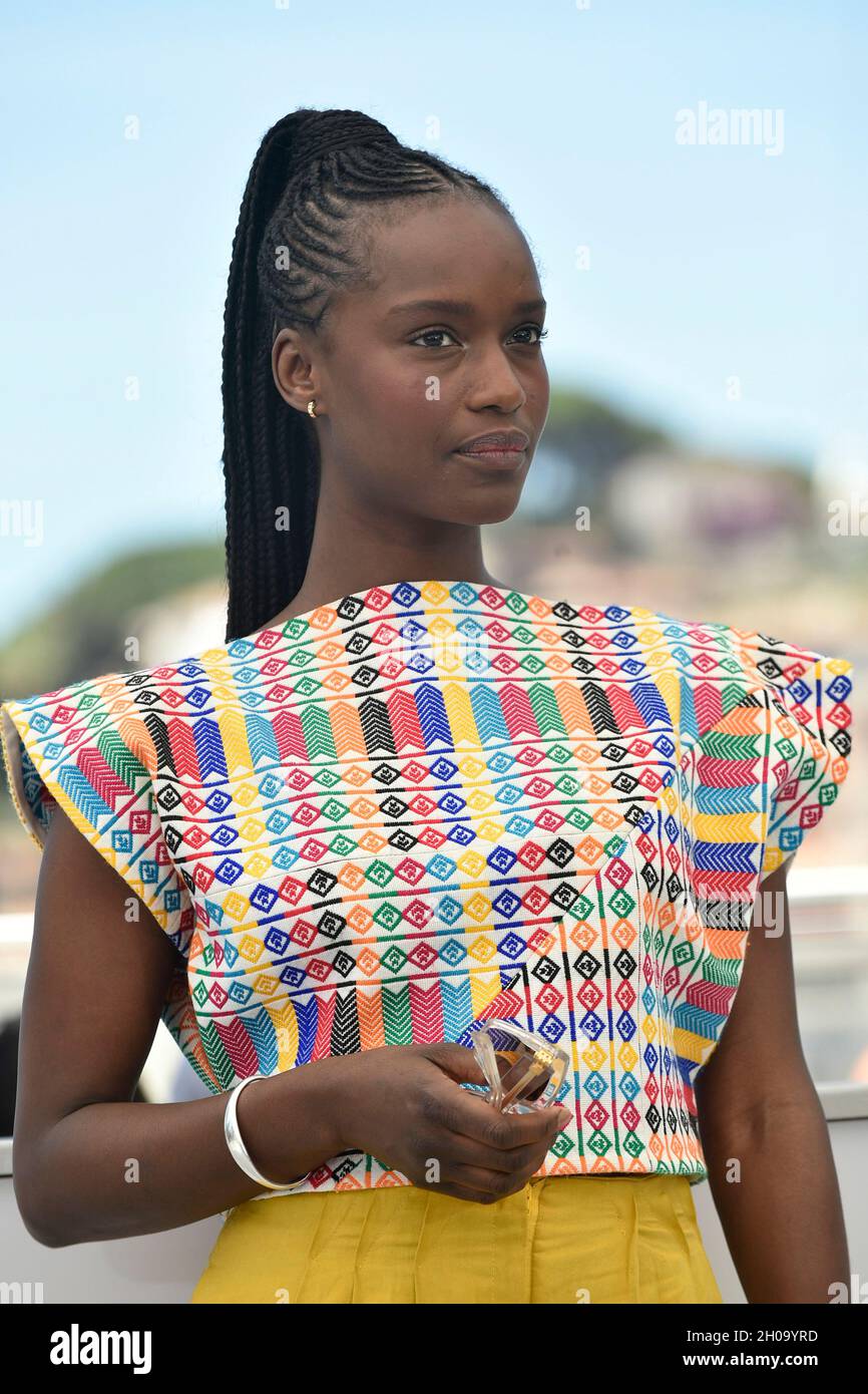 74th edition of the Cannes Film Festival: actress Fatou N'Diaye posing during the photocall of the film 'OSS 117: From Africa with Love” (French: OSS Stock Photo