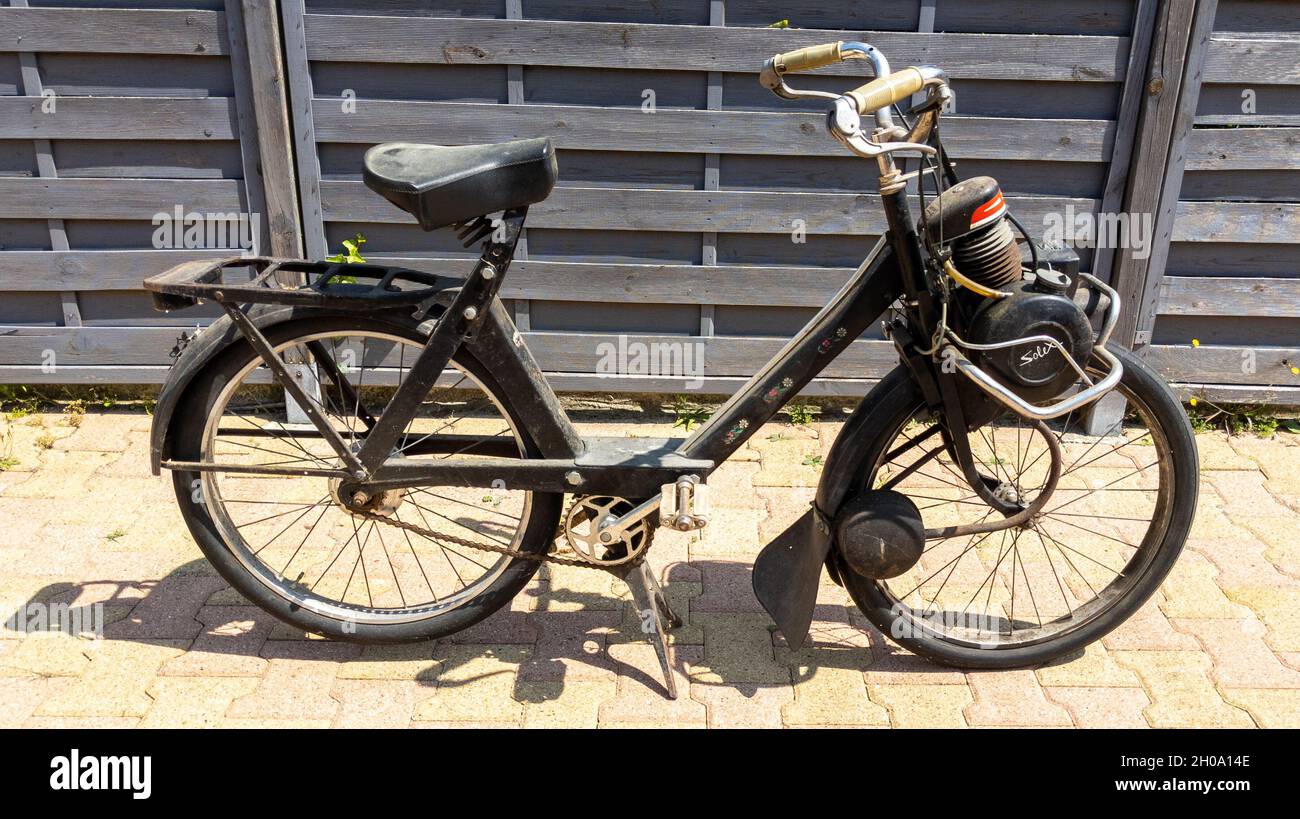 Bordeaux , Aquitaine France - 07 25 2021 : solex brand moped in french  street velosolex ancient old Stock Photo - Alamy