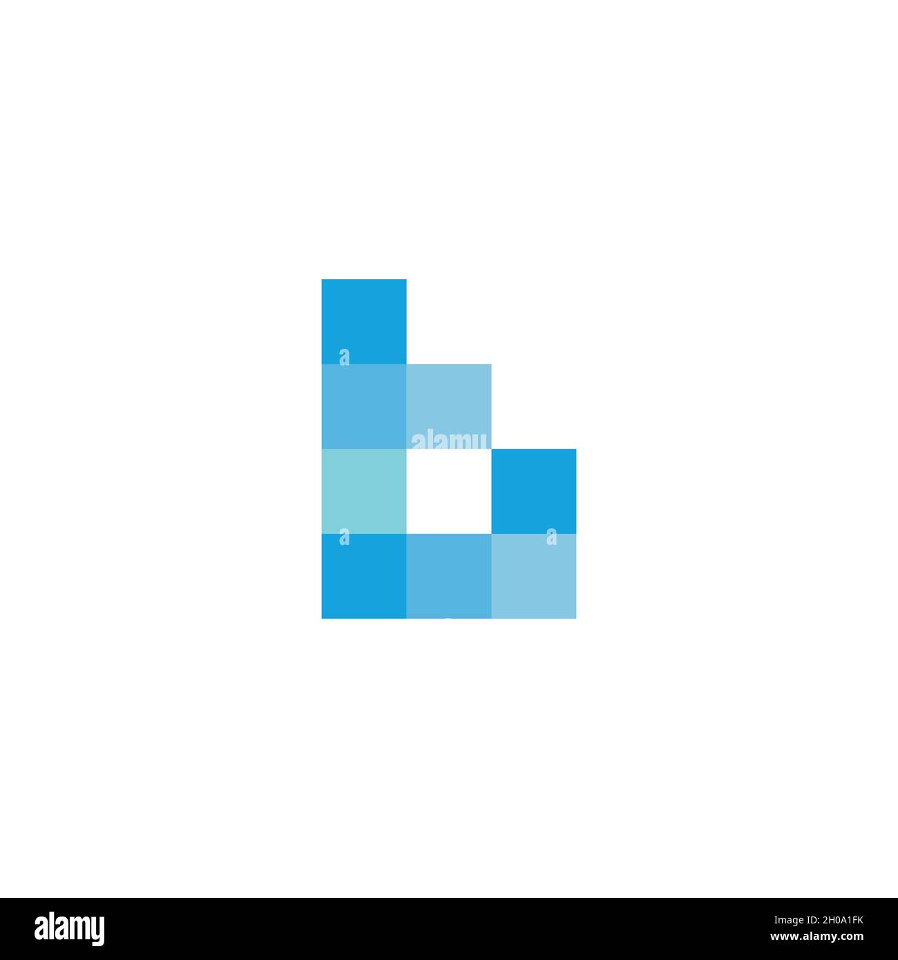 letter tb squares pixels gradient logo vector Stock Vector