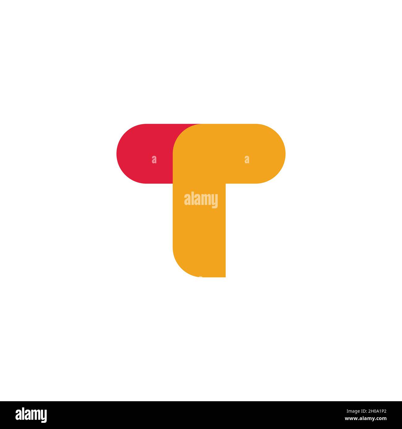 simple letter tr simple colorful geometric logo vector Stock Vector