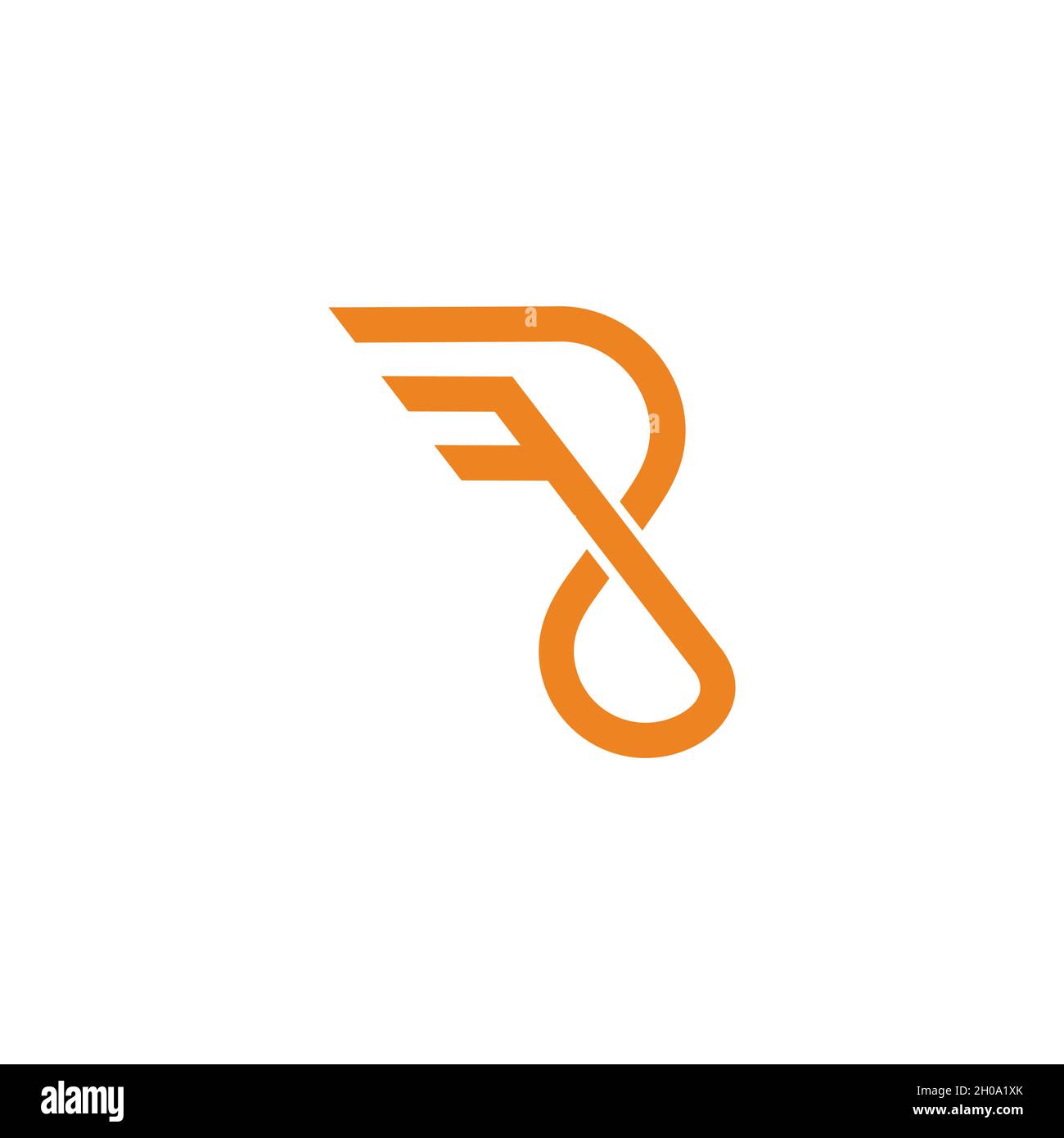 letter pd motion fast geometric curves line design logo vector Stock Vector
