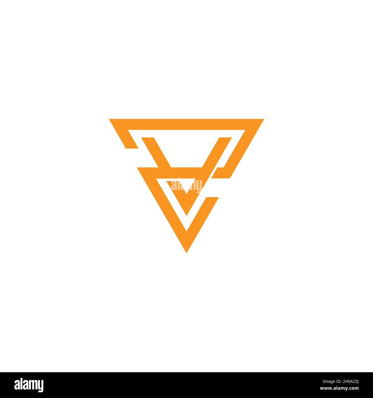 letter zv triangles line geometric design logo vector Stock Vector