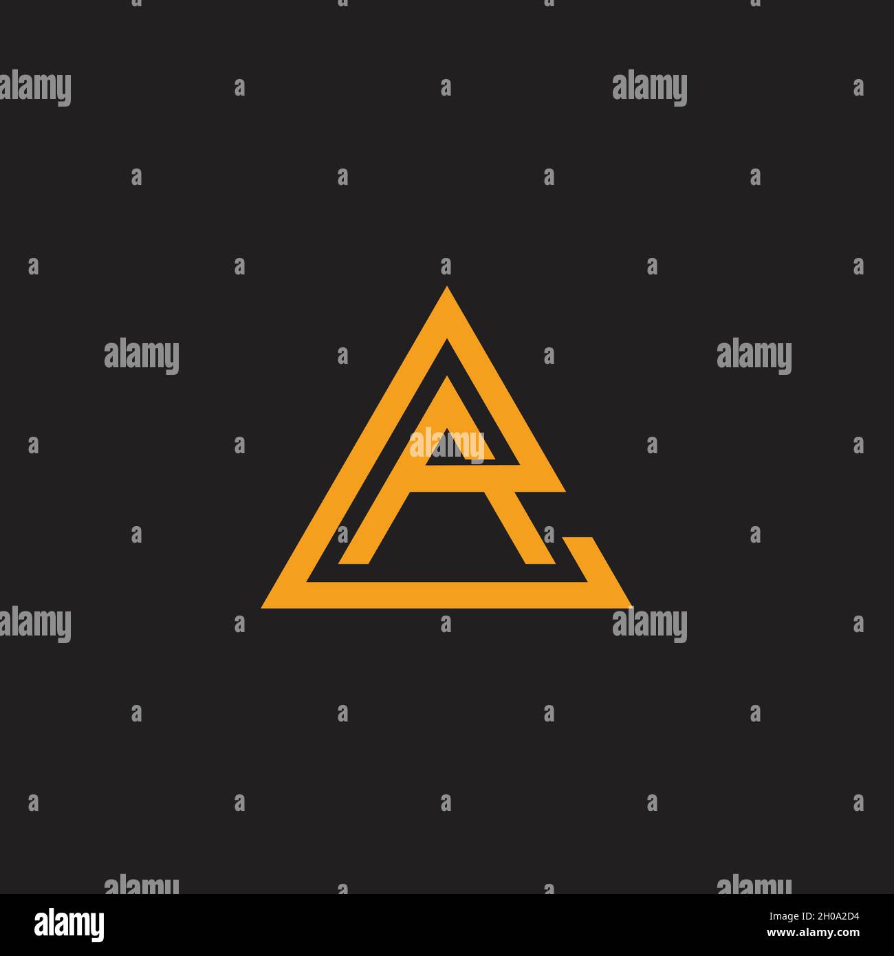 letter ae triangles design simple geometric logo vector Stock Vector