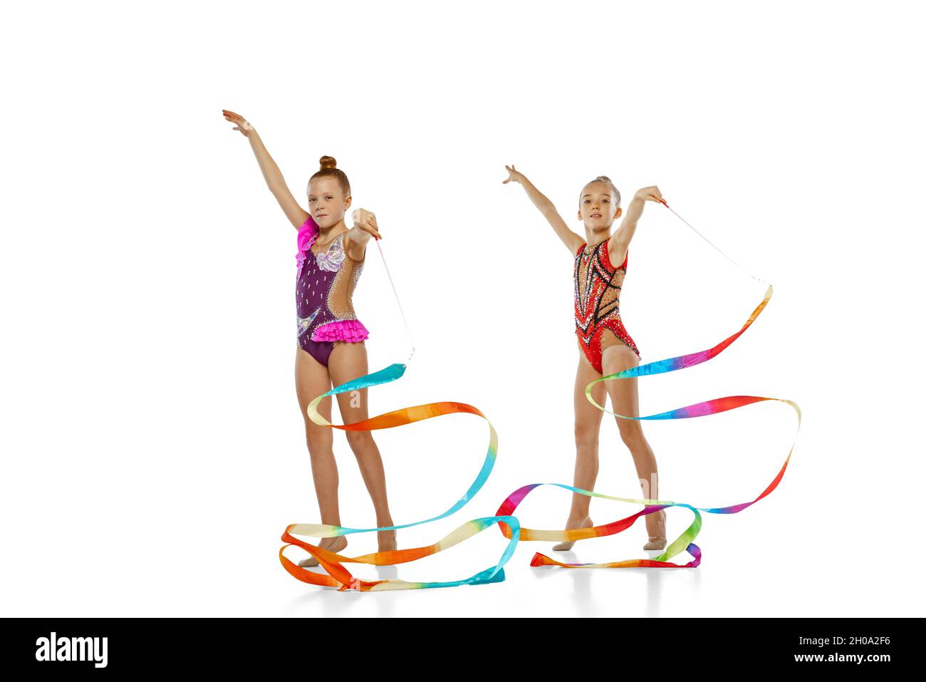 Gymnast girl ribbon Imágenes recortadas de stock - Alamy