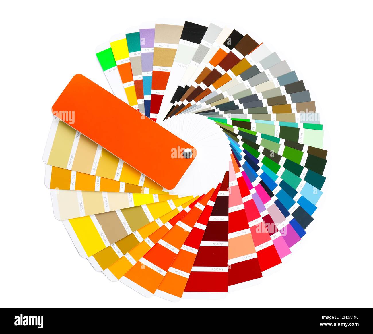 Color palette samples on white background Stock Photo - Alamy