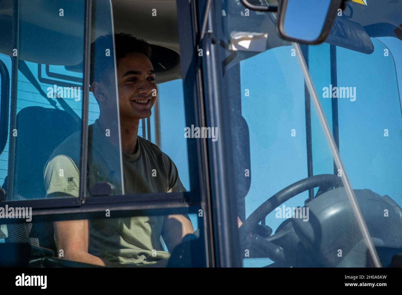 U.S. Air Force Airman 1st Class Anthony Lawson, a pavement and ...