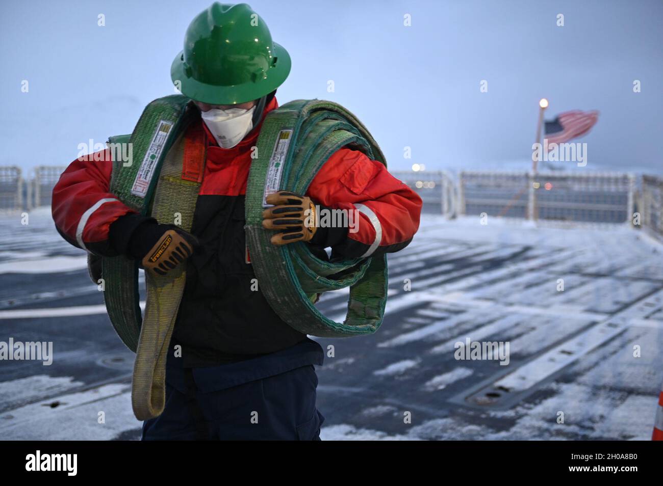 Seaman Reed Carlson, a crewmember aboard the Coast Guard Cutter Polar ...