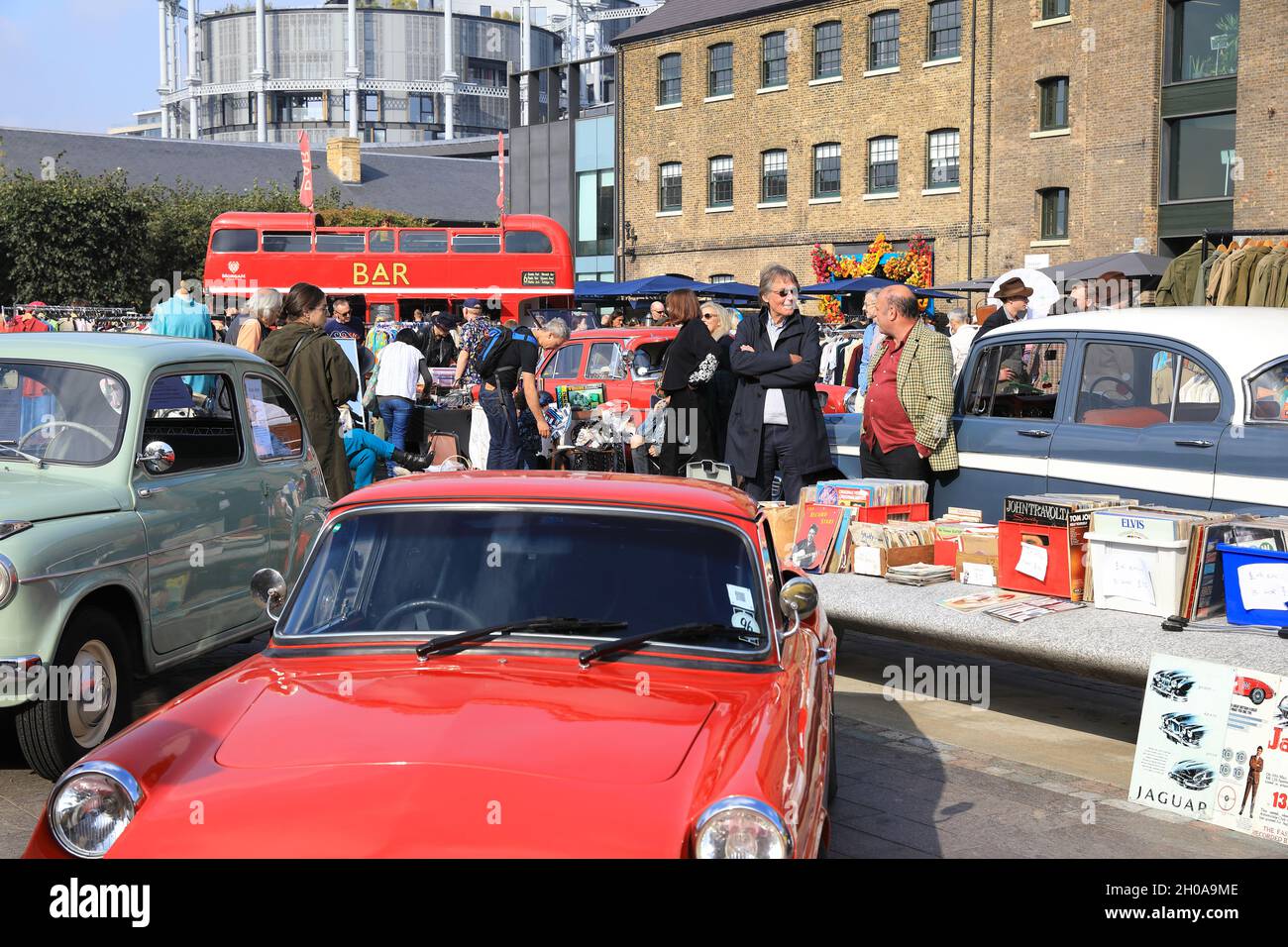 The colourful and fun Vintage Classic Car Boot sale at Granary Square