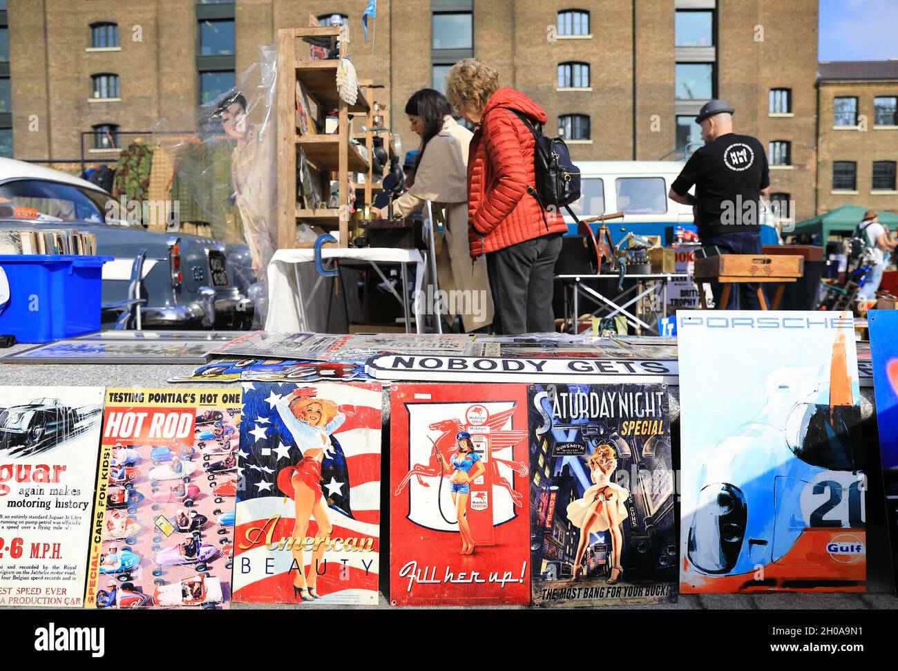 The colourful and fun Vintage Classic Car Boot sale at Granary Square