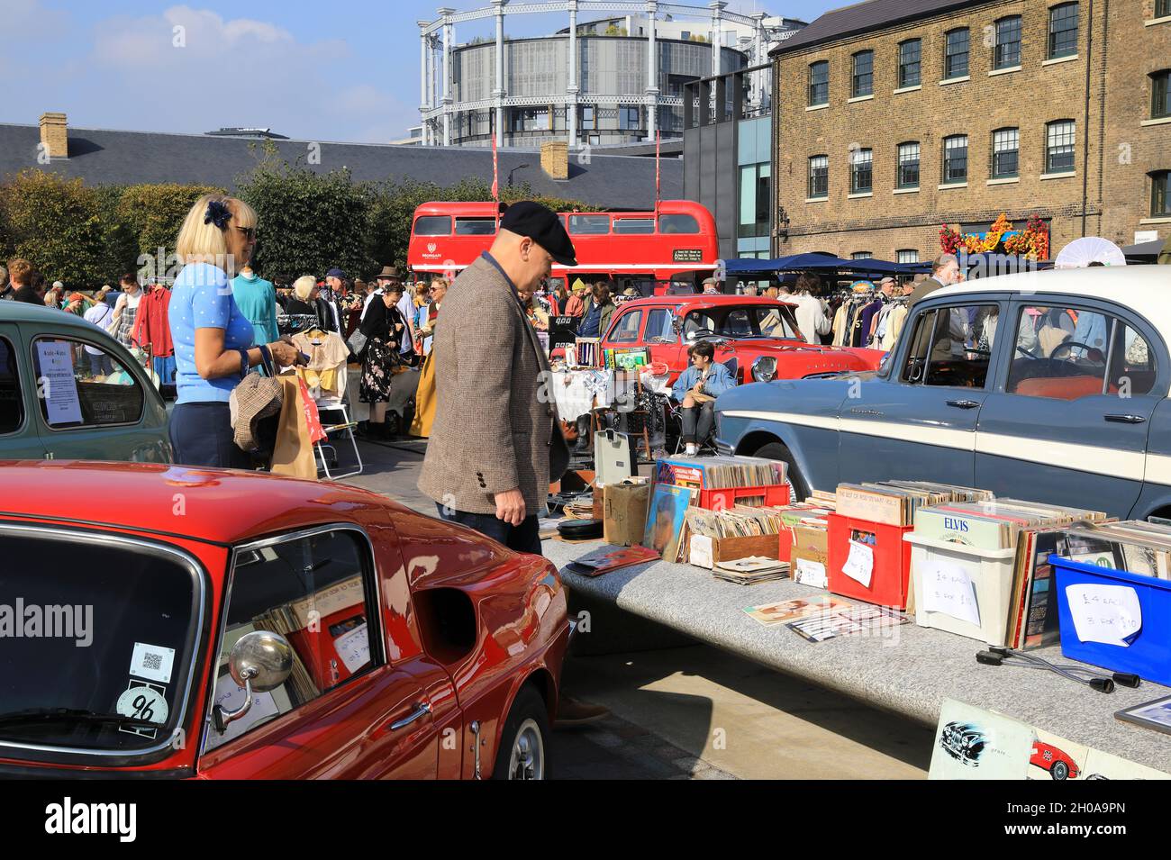 The colourful and fun Vintage Classic Car Boot sale at Granary Square