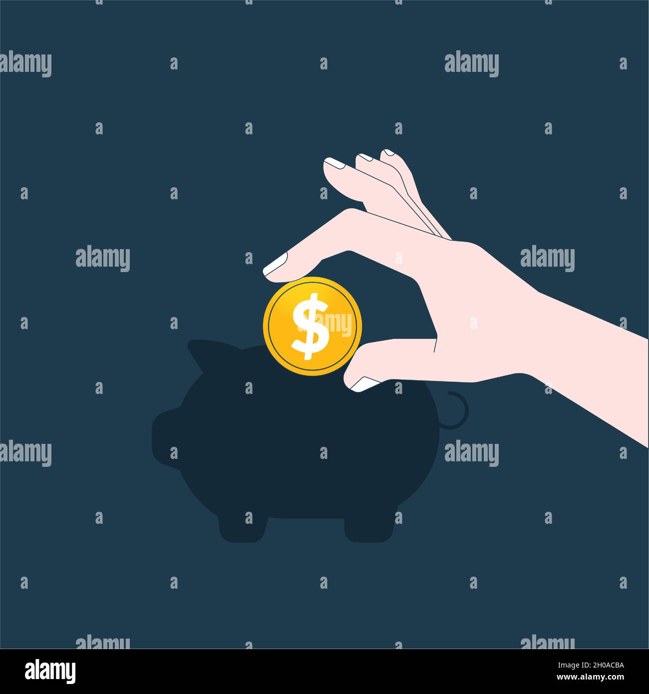 Saving, investment in future, tips and tricks for planning, save money or open a bank deposit concept. Budget home savings and investment money. Stock Vector
