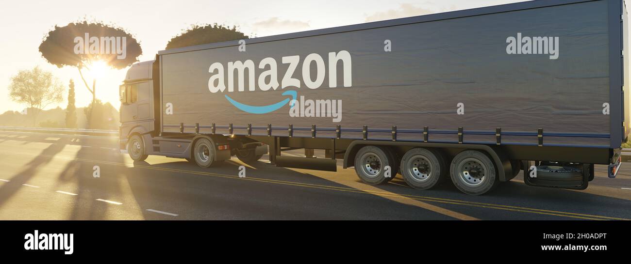 Amazon shipping freight hi-res stock photography and images - Alamy