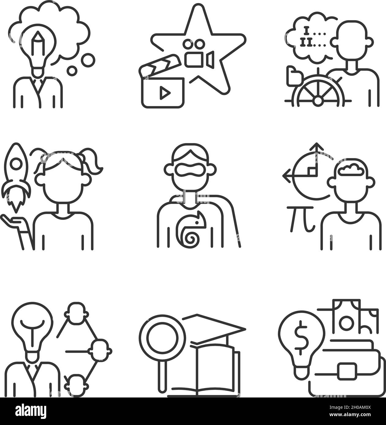 Vocation linear icons set Stock Vector Image & Art - Alamy