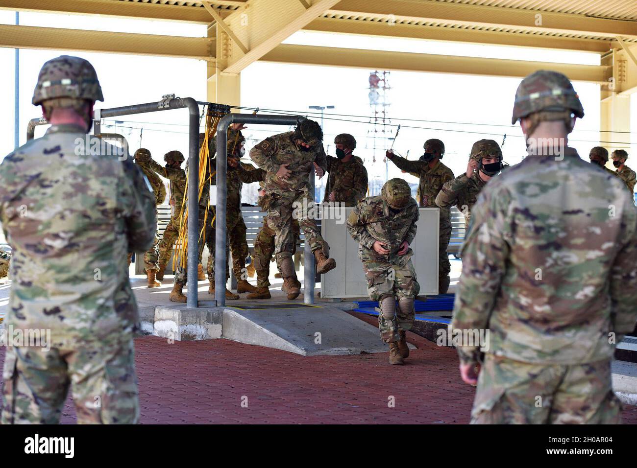 U.S. Army Paratroopers assigned to the 173rd Airborne Brigade, conduct ...