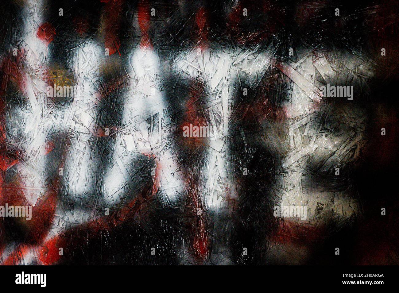 Undated file photo of graffiti on a wall.The number of hate crimes recorded by police in England and Wales has hit its highest level on record, with a 12% rise in racially motivated incidents, official figures show. There were 124,091 hate crimes recorded in the year to March 2021, according to Home Office statistics. Issue date: Tuesday October 12, 2021. Stock Photo