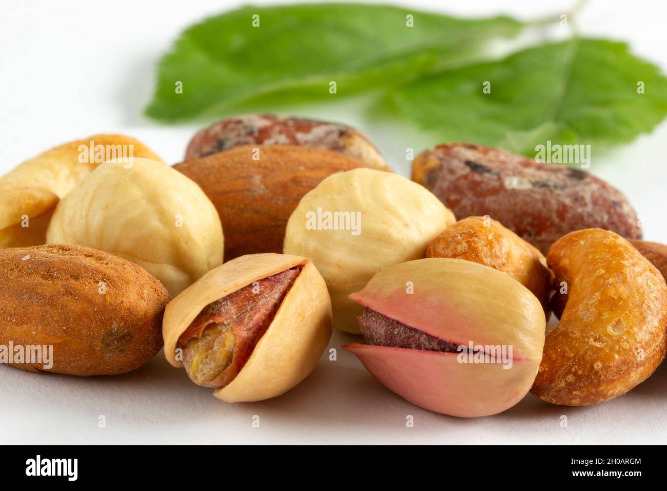 Mixing nuts isolated in white background Stock Photo
