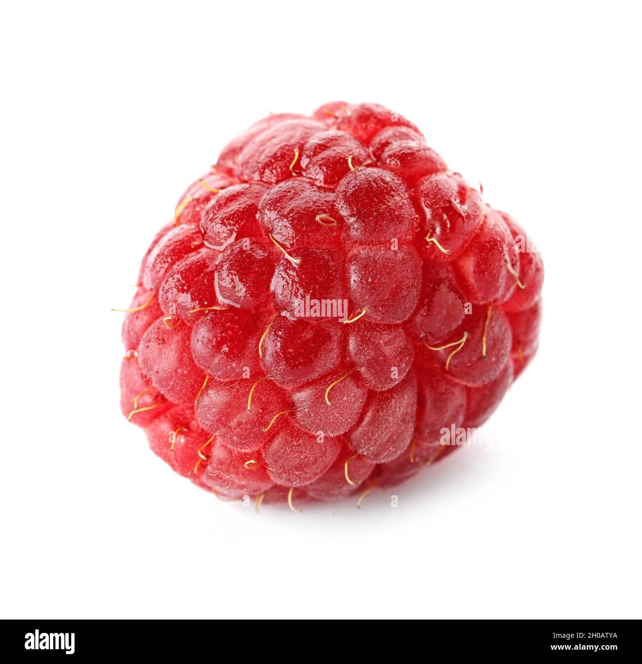 Delicious fresh ripe raspberry on white background Stock Photo - Alamy