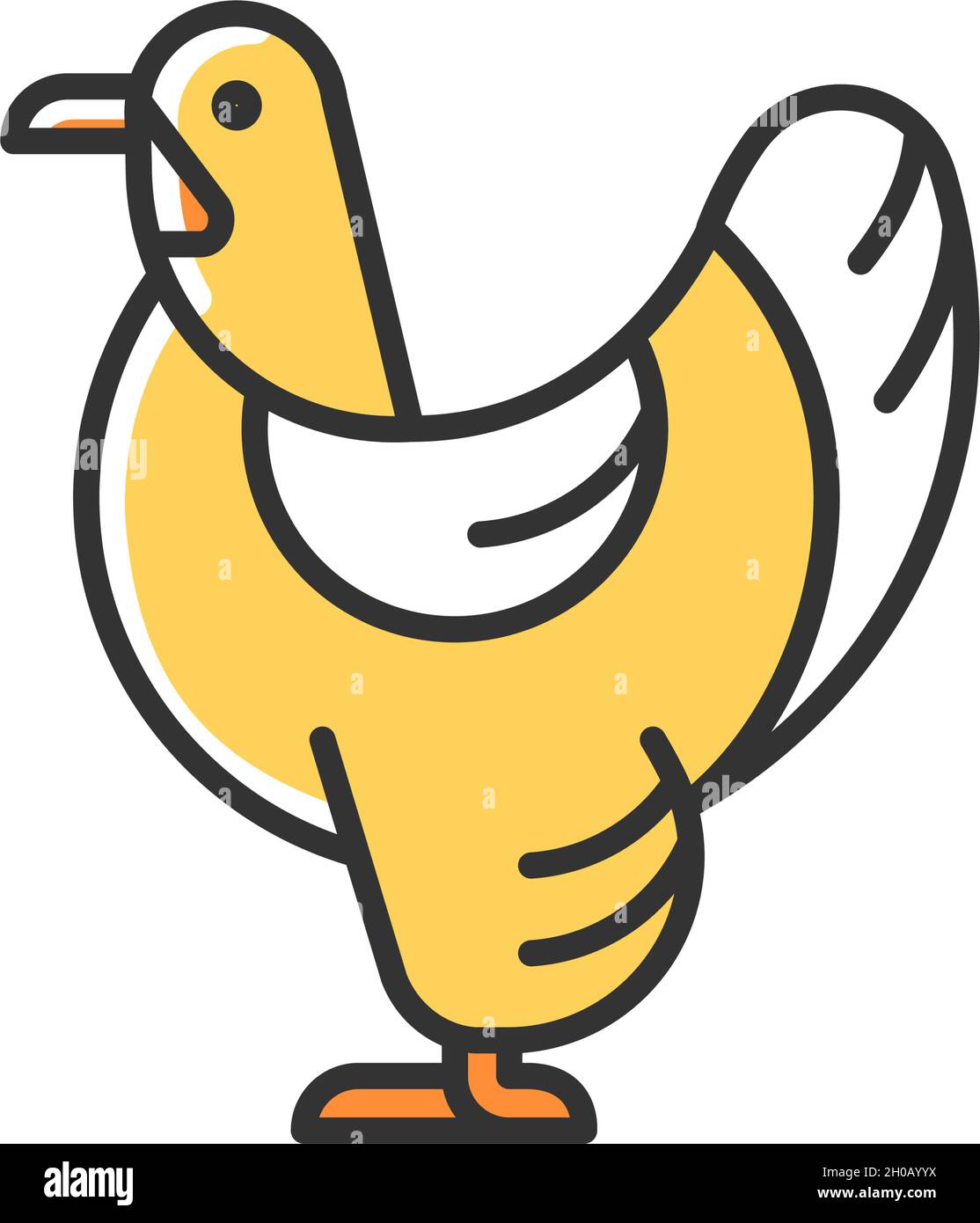 Brahma hen RGB color icon Stock Vector