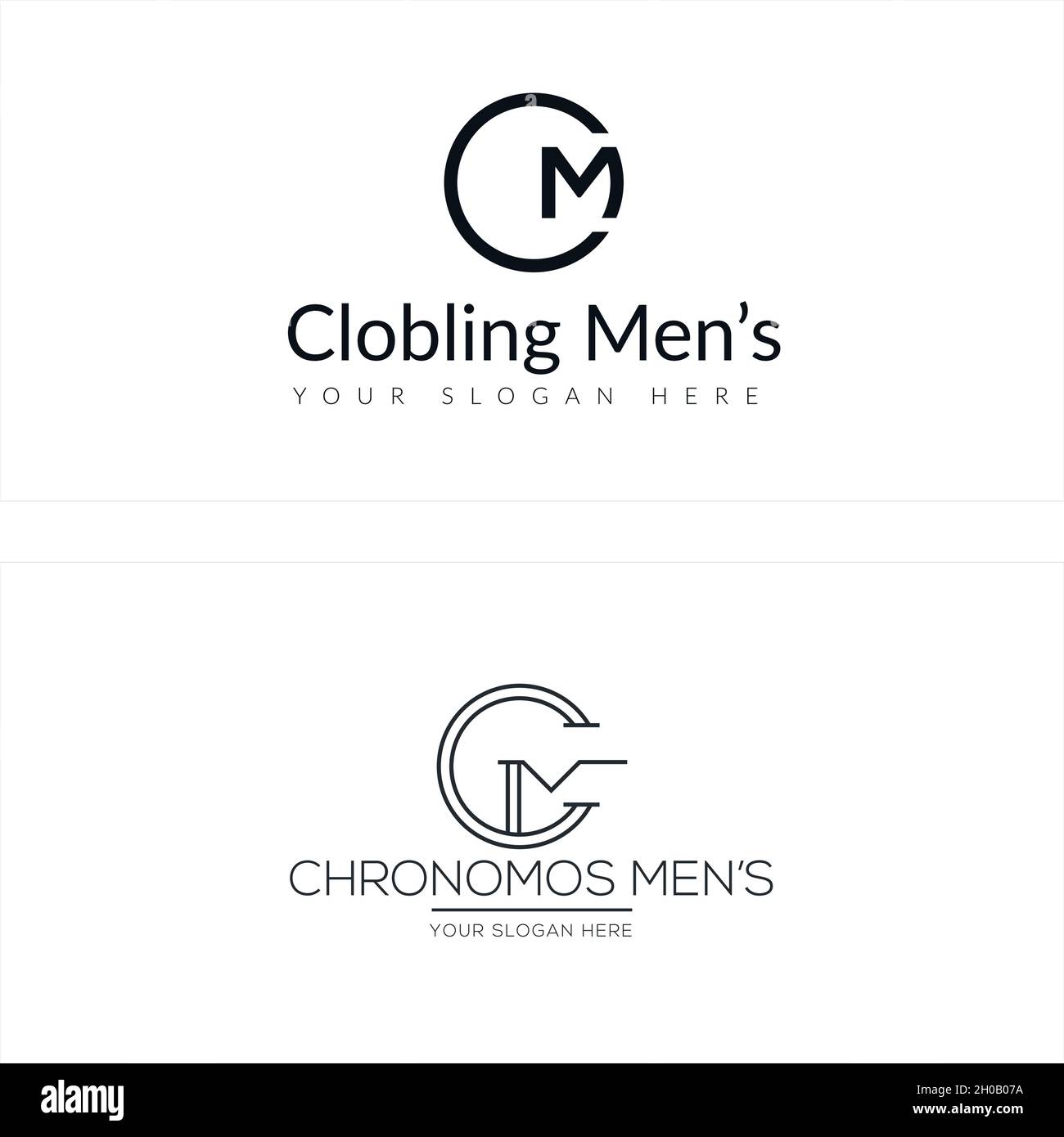 Initial Letter CM Icon Vector Template Logo Design Stock Vector Image 