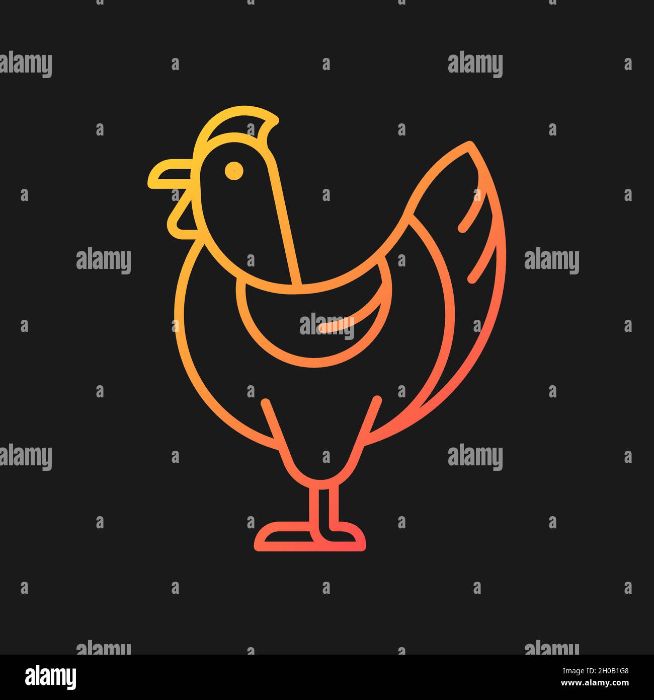 Hen gradient vector icon for dark theme Stock Vector Image & Art - Alamy