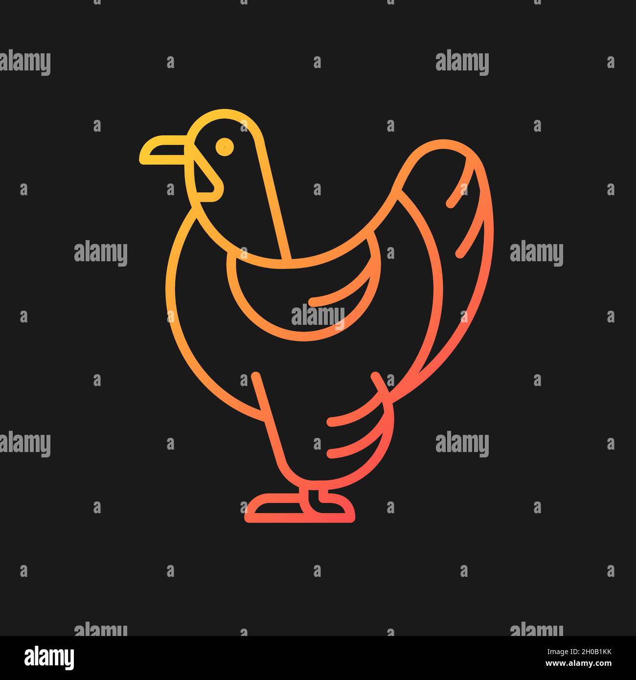 Brahma hen gradient vector icon for dark theme Stock Vector Image & Art ...