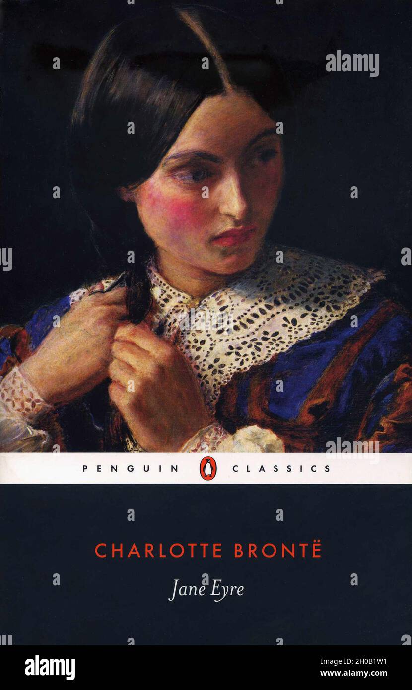 Book cover. 'Jane Eyre' by Charlotte Bronte. Stock Photo