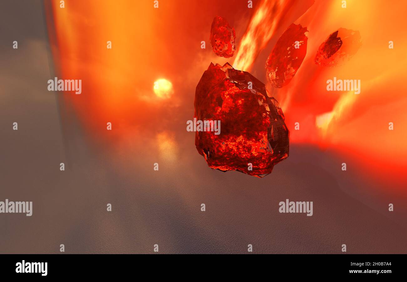 Falling Space Junk Stock Photo Alamy
