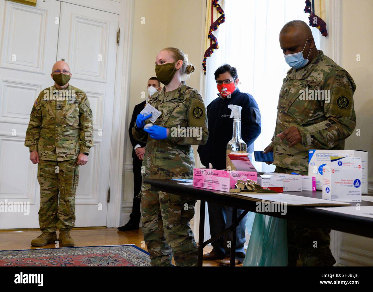 Spc. Alexis Ruth, a medical specialist for the Maryland National Guard
