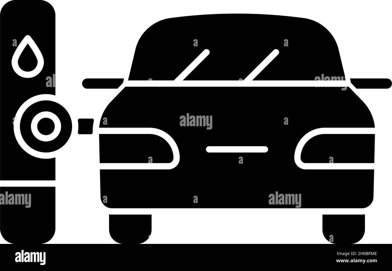 Robotic gas pump black glyph icon Stock Vector Image & Art - Alamy
