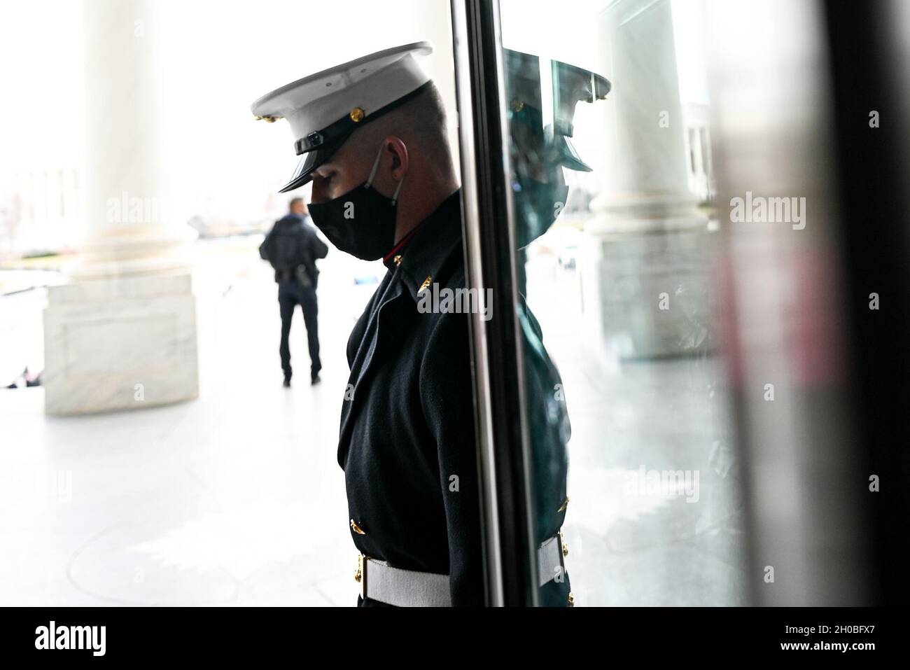 U.S. Marine Corps Sgt. Douglass Tate Jr., a Marine White House military