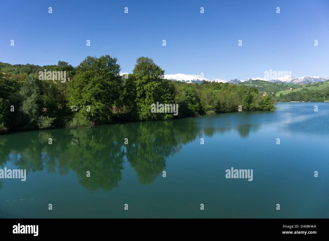 San Ruffino Lake, Landscape, Amandola, Marche, Italy, Europe Stock Photo