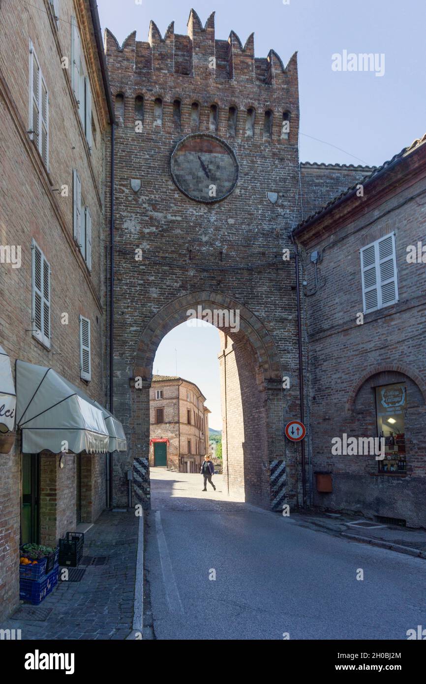 Porta San Giacomo, Amandola, Marche, Italy, Europe Stock Photo