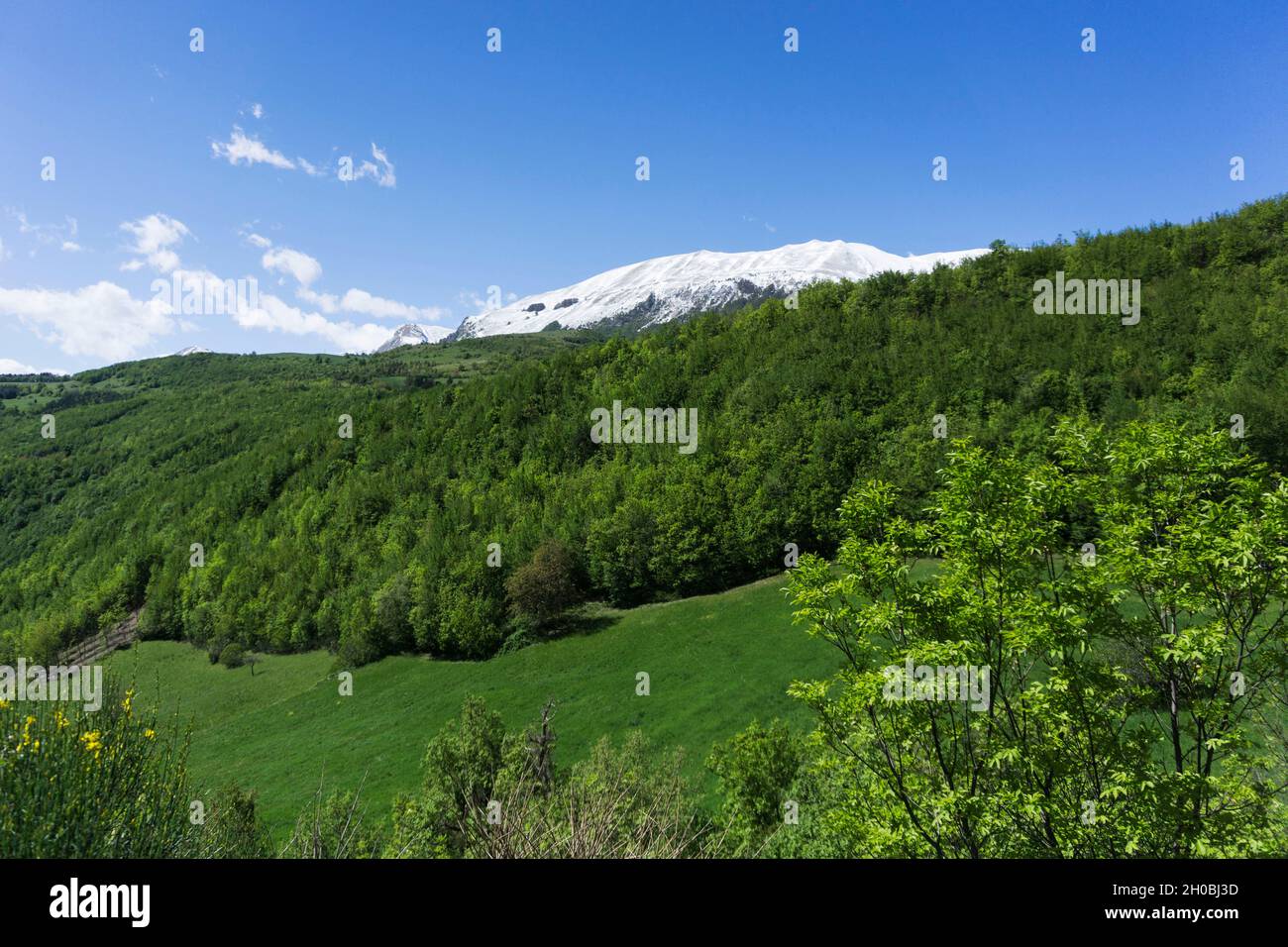 View from Amandola, Marche, Italy, Europe Stock Photo