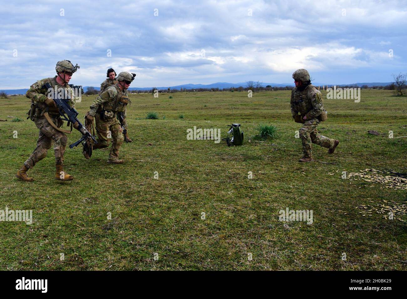 U.S. Army paratroopers assigned to Attack Company, 1st Battalion, 503rd