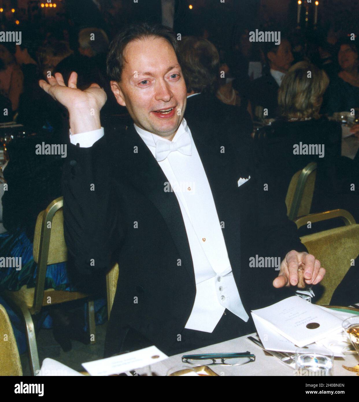HORACE ENGDAHL author and member of The Swedish Academy at The Nobel banquette 1998 Stock Photo