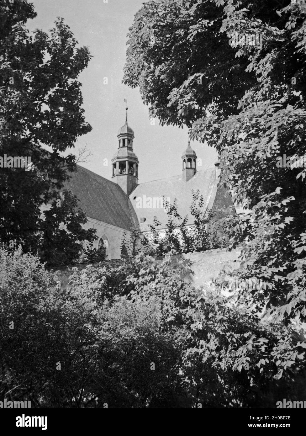 Danzig, Blick auf das Bischofsschloß, 1930er Jahre. Gdansk, view of the ...