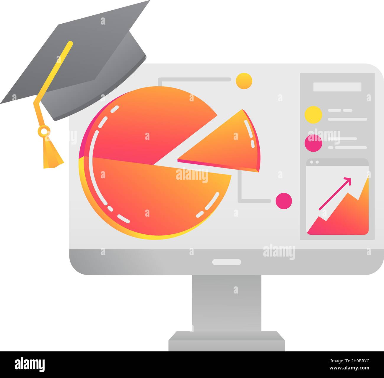 Knowledge icon data analysis flat vector isolated Stock Vector Image ...
