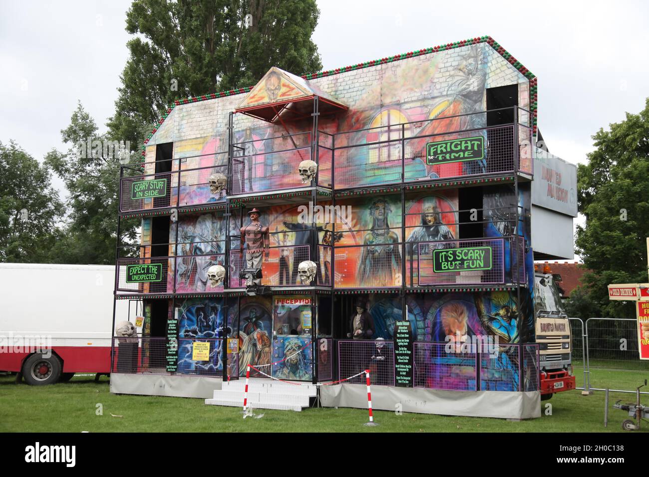 Haunted House at Leatherhead fun fair July 2021 Stock Photo Alamy