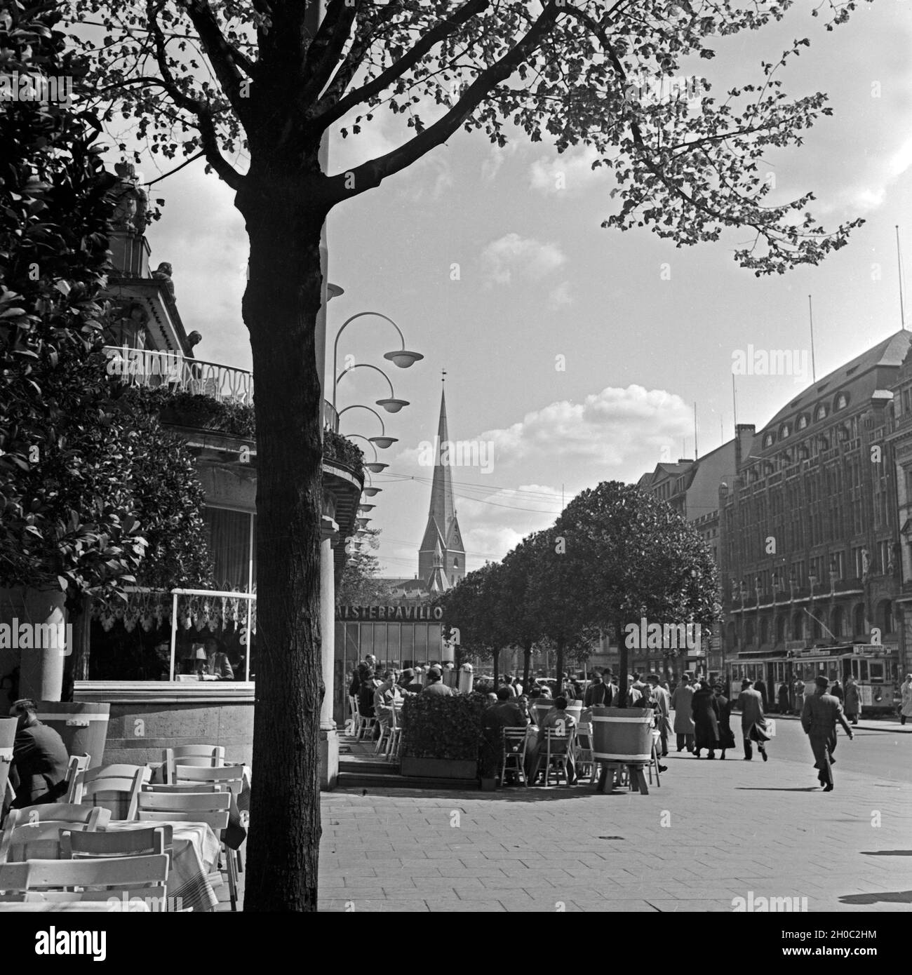 Hamburg history jungfernstieg Black and White Stock Photos & Images Alamy