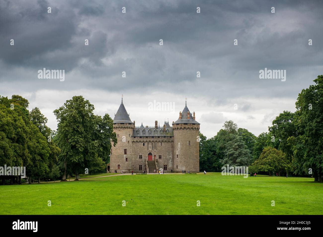 Combourg Castle in summer, Ille-et-Vilaine, France Stock Photo