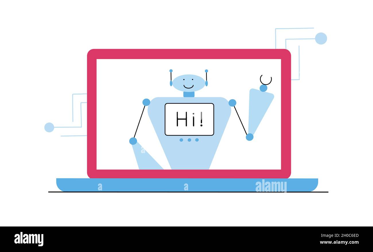 Chatbot conversation smartphone screen Cut Out Stock Images & Pictures ...