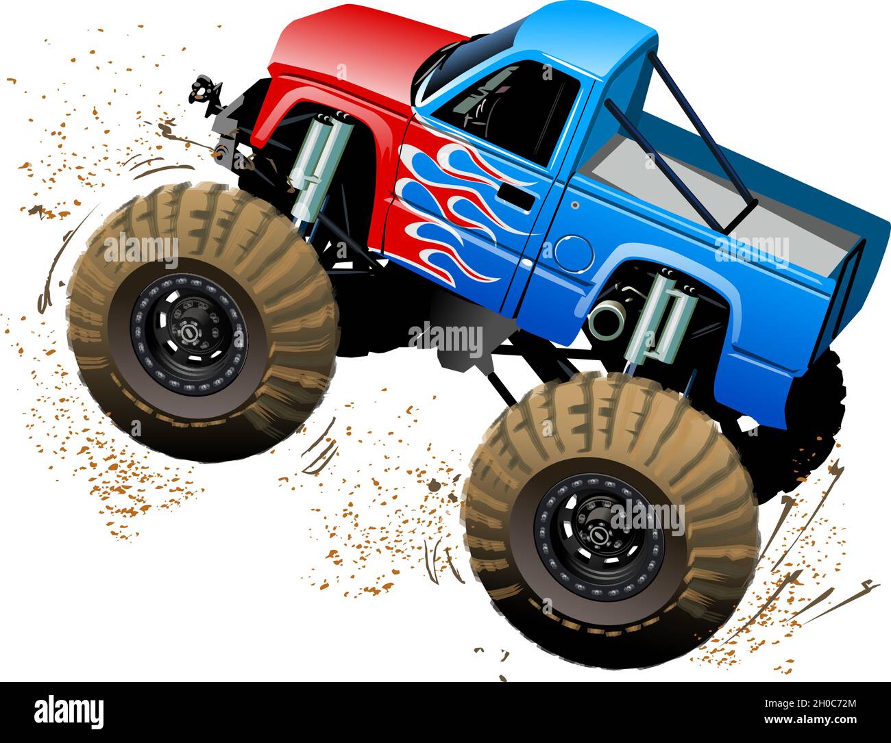 Cartoon Monster Truck, Vectors