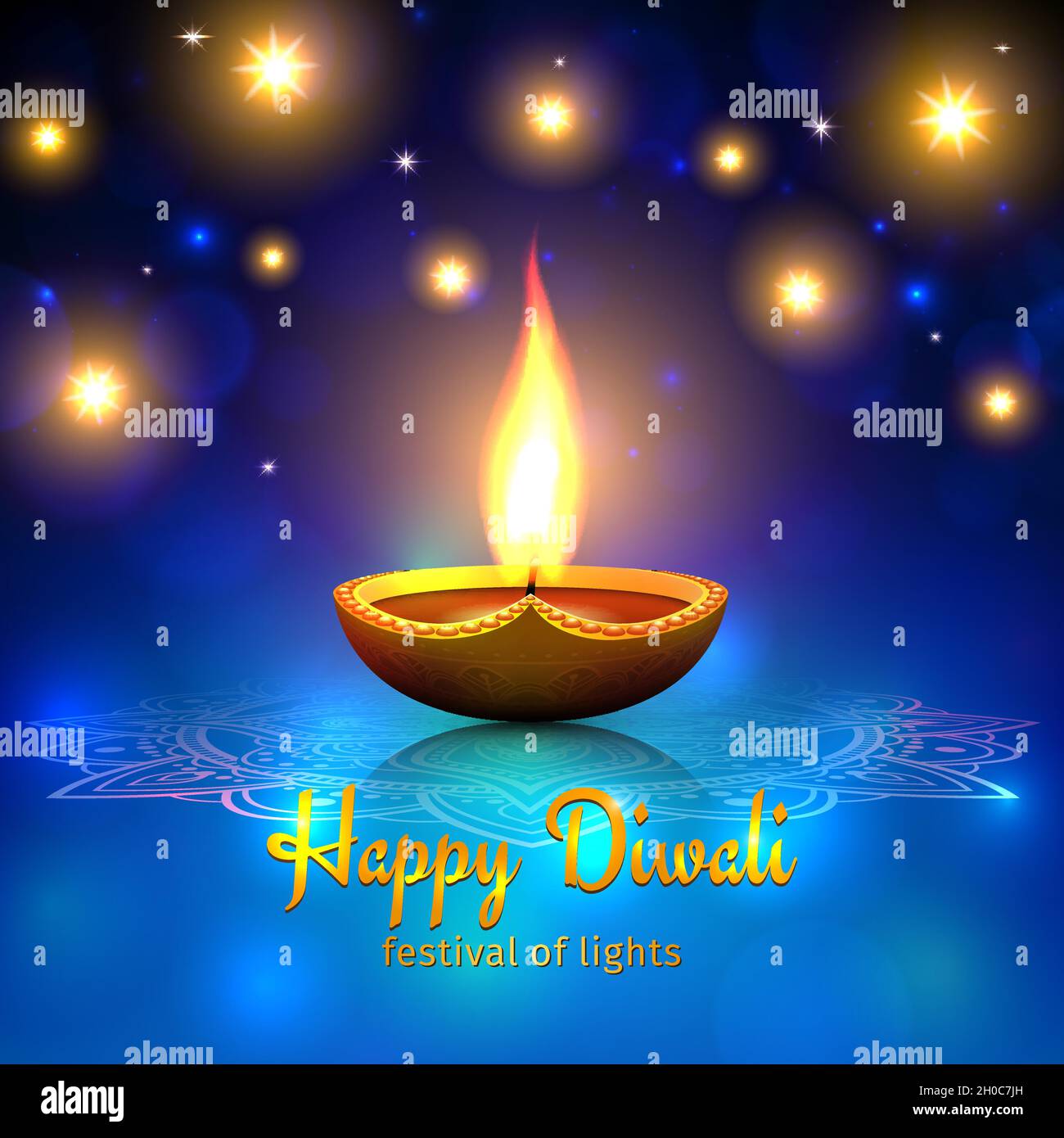 Happy diwali vector illustration. Festive diwali card. Design ...