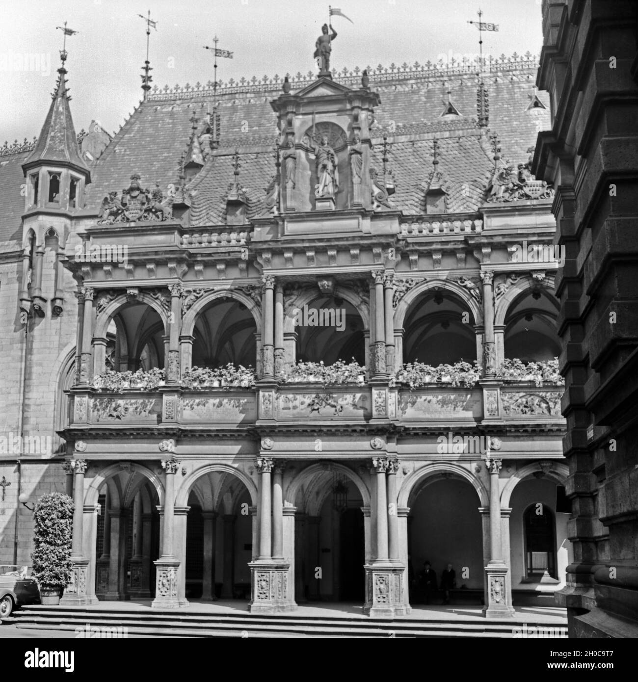 Das Historische Rathaus der Stadt Köln, Deutschland 1930er Jahre. Historic city hall of Cologne, Germany 1930s. Stock Photo