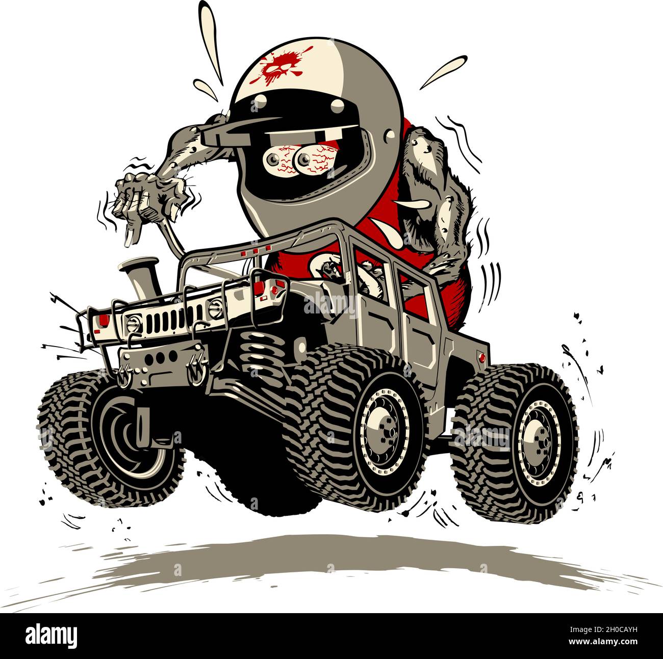 Cartoon Buggy. Available EPS-8 separated by groups and layers for easy edit Stock Vector