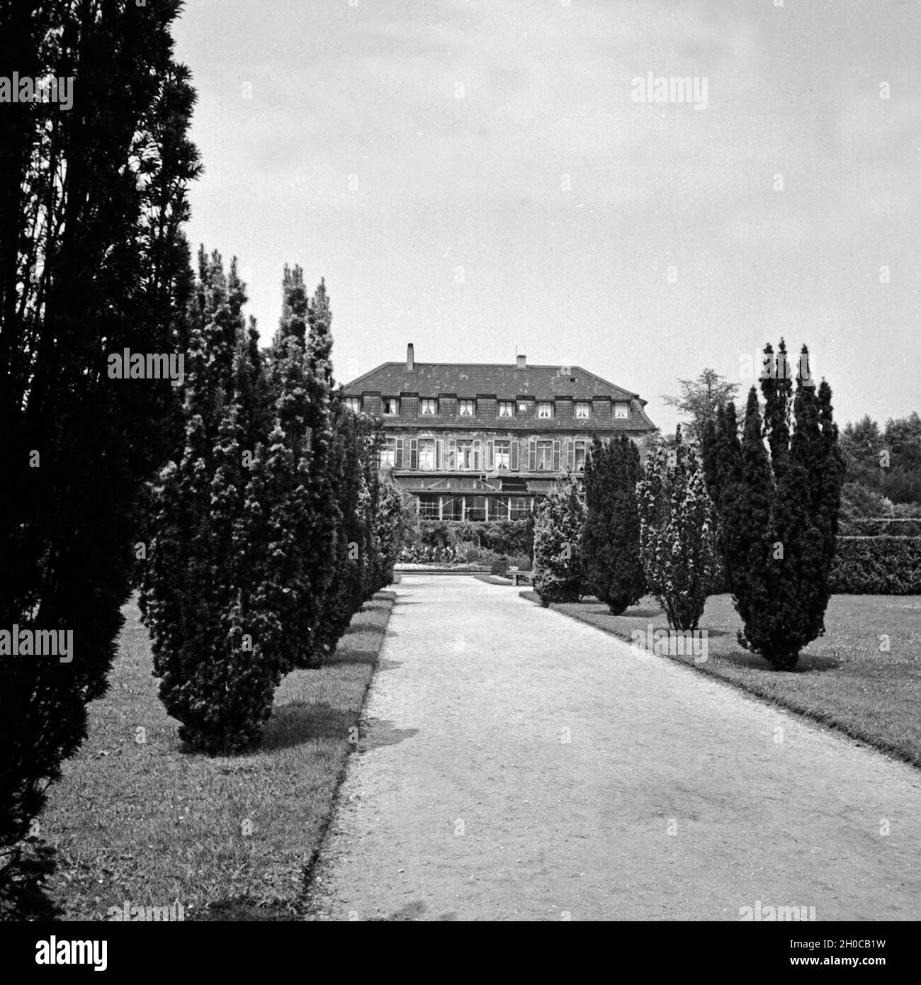 Schloss Berge, auch Haus Berge, in Gelsenkirchen Buer, Deutschland 1930er Jahre. Berge castle at Gelsenkirchen Buer, Germany 1930s- Stock Photo