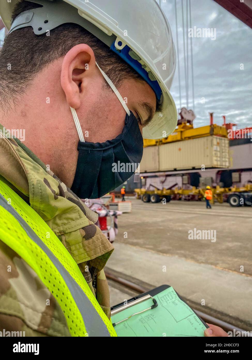 U.S. Army Reserve Spc. Nathan Parrick, a transportation management