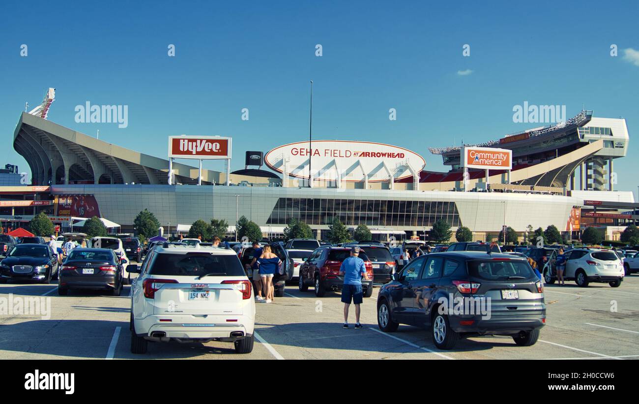 KANSAS CITY, UNITED STATES - Sep 18, 2021: The GEHA Field at Arrowhead Stadium in Kansas City, Missouri, USA Stock Photo