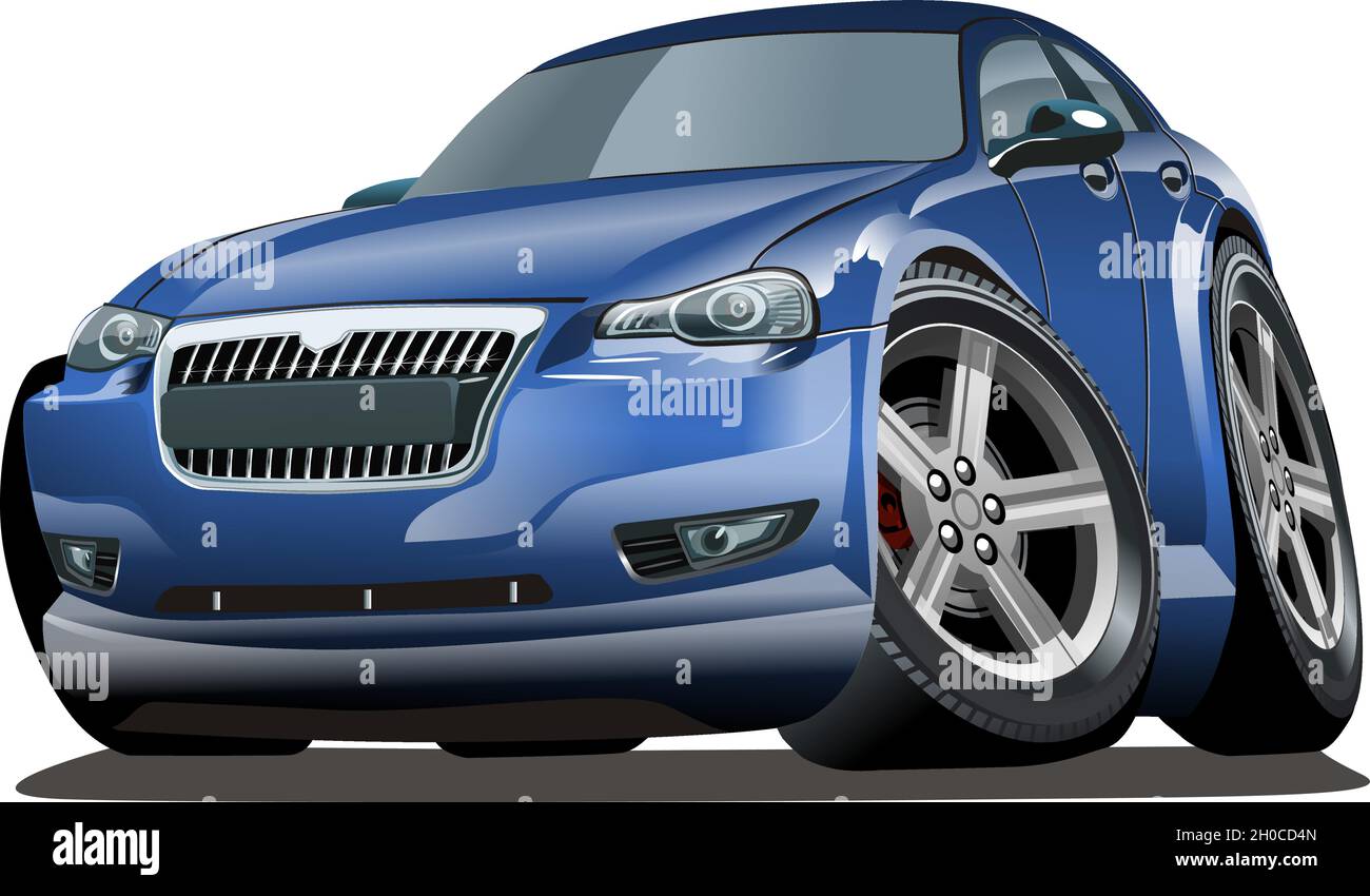 Vector cartoon car. Available eps10 vector format separated by groups